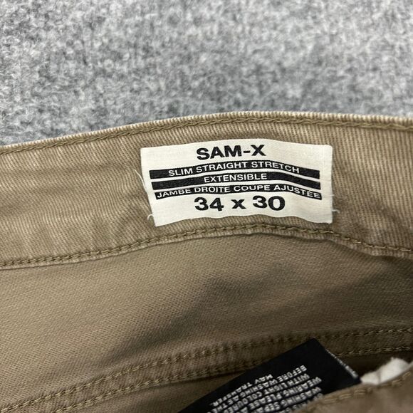 Buffalo David Bitton Jeans Mens 34 Brown Sam-X Slim Straight Leg Stretch Cotton - Picture 4 of 11